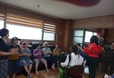 평양예술단 단장(이 향), 가수(신나) 대촌마을회관에서 경로위안 잔치행사 개최