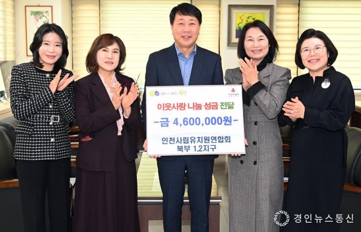 부평구, 인천사립유치원 연합회 북부 1·2지구 이웃사랑 나눔 성금 기탁받아