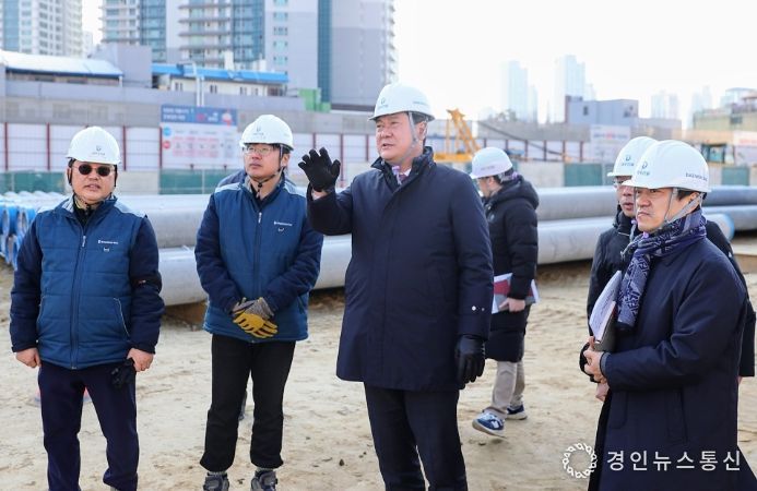 미추홀구, 해빙기 대비 관내 대형 공사장 안전점검 실시해